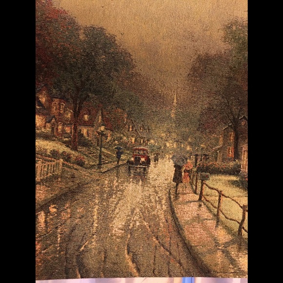 Thomas Kincade Two Sided Fiber Optic “A Victorian Christmas Carol” Tapestry 36” - Picture 9 of 14